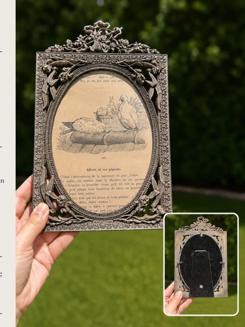 Antique French Engraving “Petit à Petit” in Ornate Silver Frame | Early 1900s